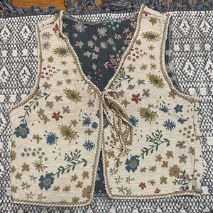 Floral Reversible Vest